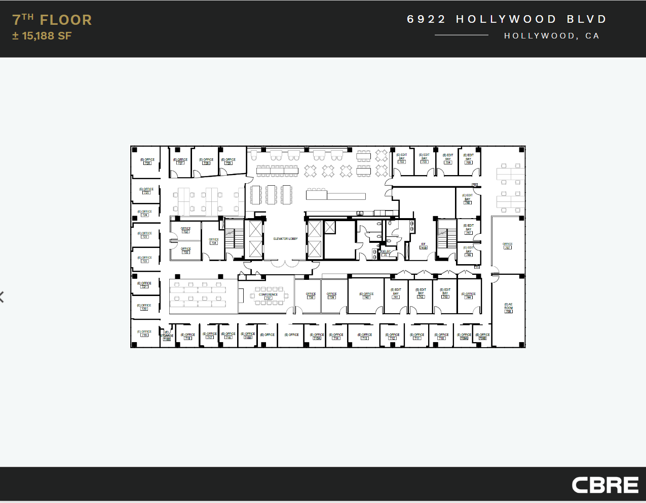 6922 Hollywood Blvd, Los Angeles, CA à louer Plan d’étage– Image 1 sur 1