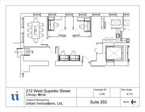 212 W Superior St, Chicago, IL à louer Plan d’étage– Image 1 sur 4