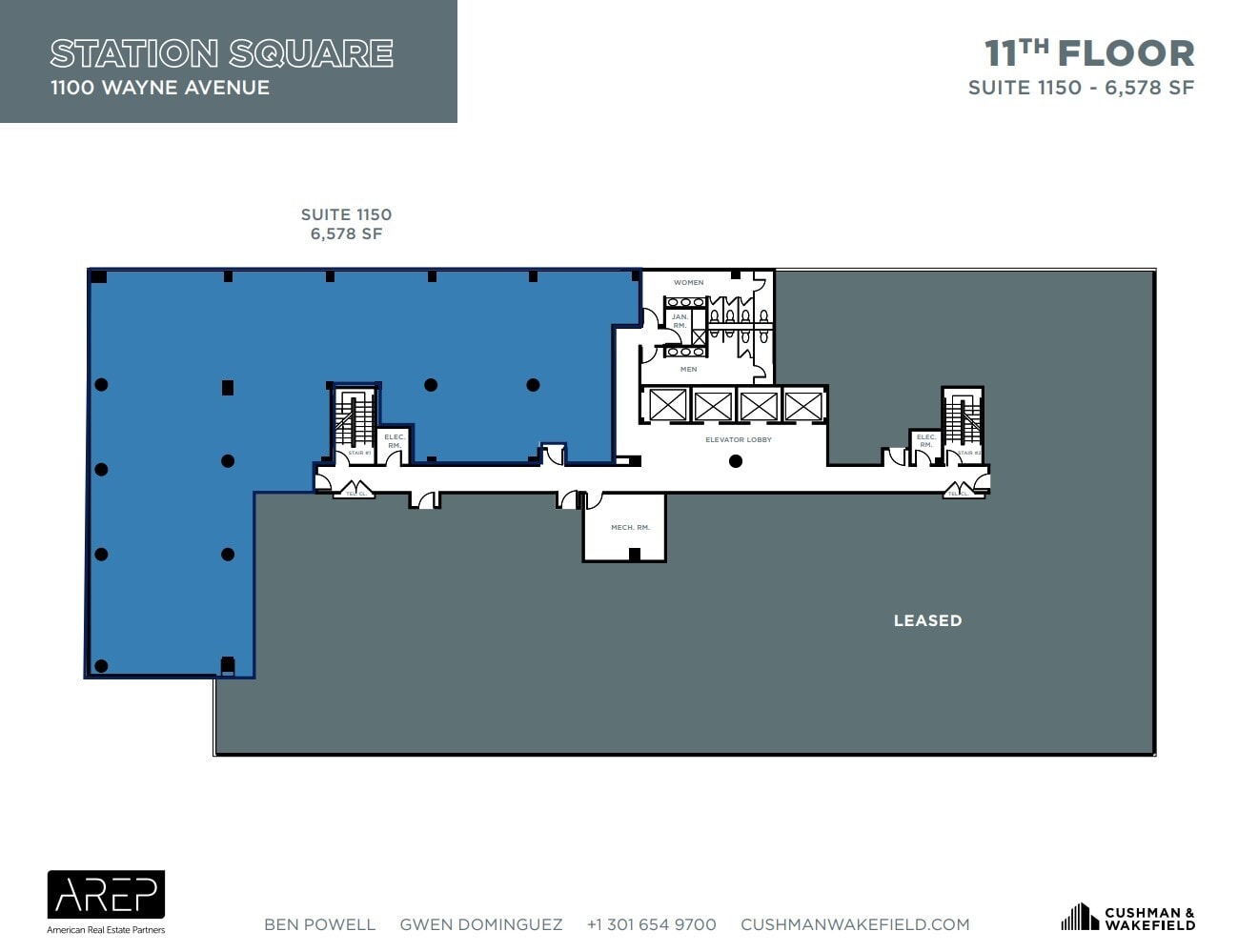 1100 Wayne Ave, Silver Spring, MD à louer Plan d’étage– Image 1 sur 10