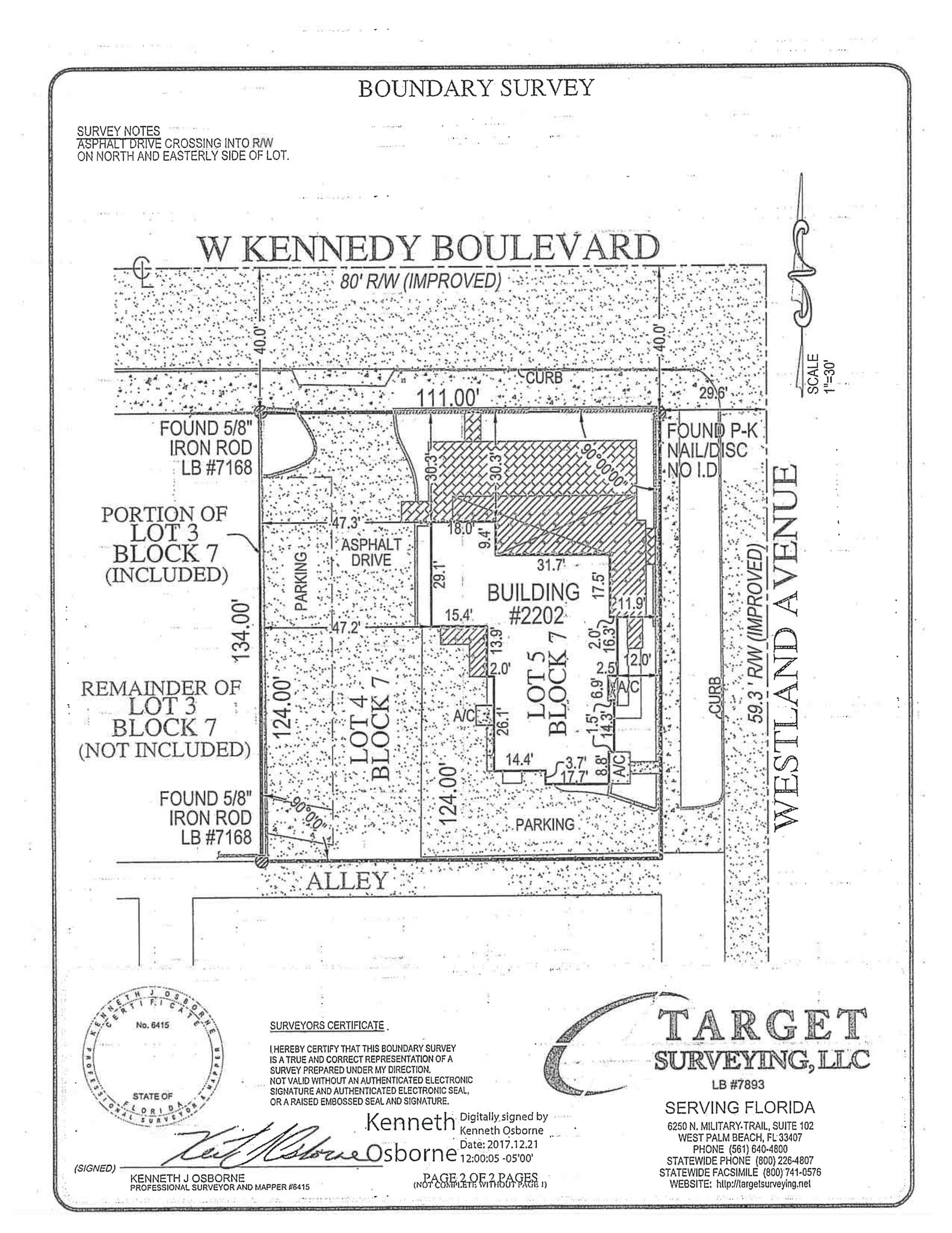 2202 W Kennedy Blvd, Tampa, FL à louer Plan de site– Image 1 sur 1
