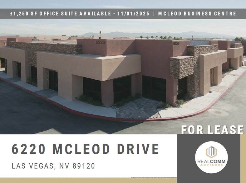 6220 McLeod Dr, Las Vegas, NV à louer - Photo de l’immeuble – Image 1 sur 8
