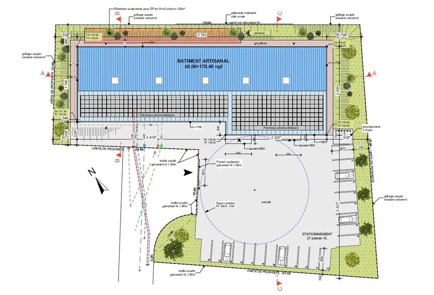 Local d'activités dans Guéreins à vendre - Plan d’étage – Image 2 sur 2