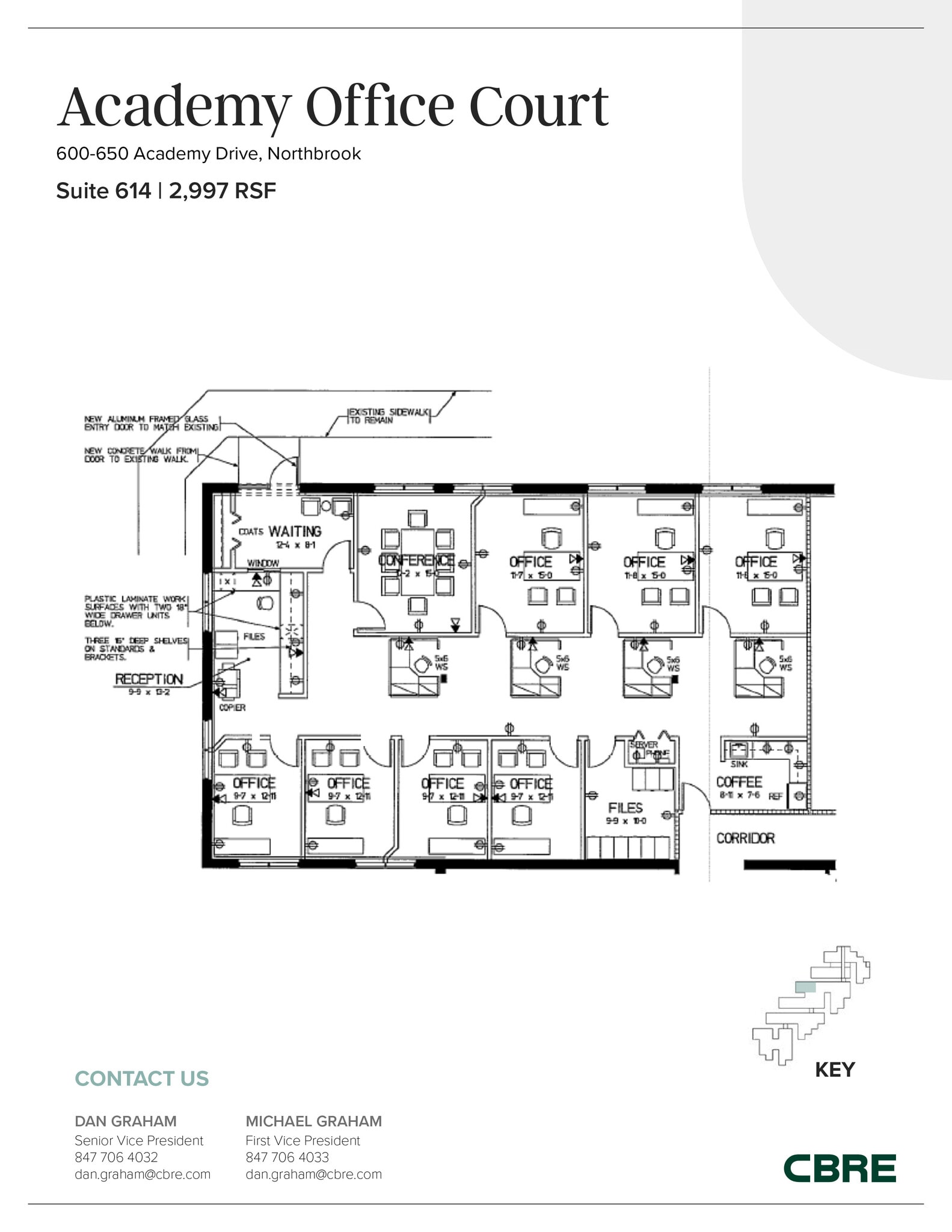 600-650 Academy Dr, Northbrook, IL à louer Plan d’étage– Image 1 sur 1