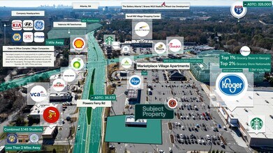 1298 Powers Ferry Rd SE, Marietta, GA - Vue aérienne  vue de carte - Image1