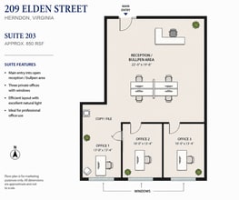 209 Elden St, Herndon, VA à louer Plan d’étage– Image 1 sur 6
