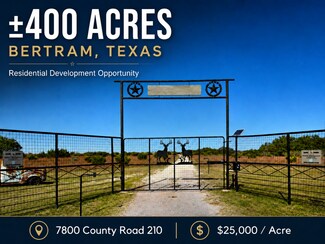Plus de détails pour 7800 County Road 210, Bertram, TX - Terrain à vendre