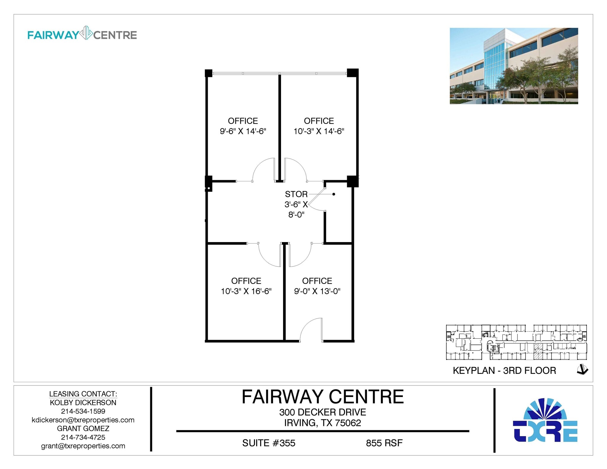 300 Decker Dr, Irving, TX à louer Plan d’étage– Image 1 sur 2