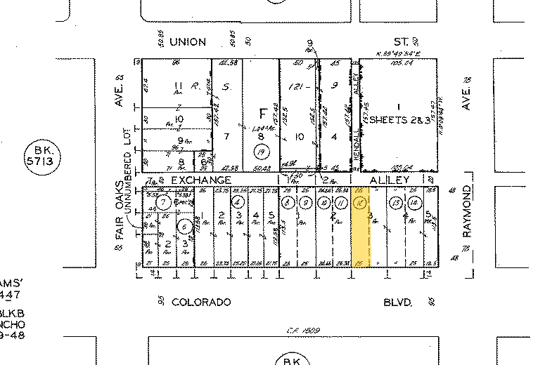 49-51 E Colorado Blvd, Pasadena, CA à louer - Plan cadastral – Image 2 sur 2