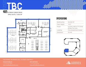 4016-4025 Stirrup Creek Dr, Durham, NC à louer Plan d’étage– Image 2 sur 2