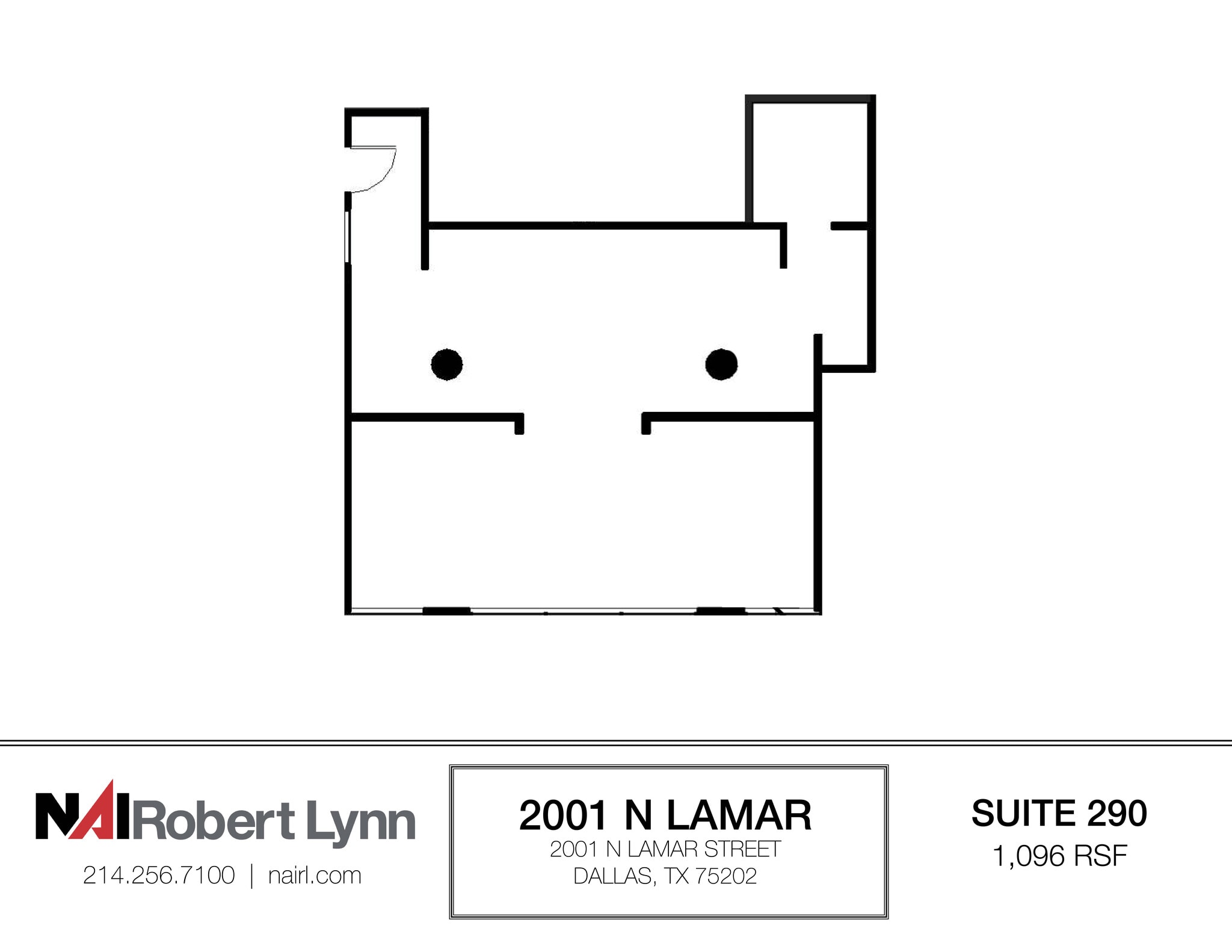 2001 N Lamar St, Dallas, TX à louer Plan d’étage– Image 1 sur 1