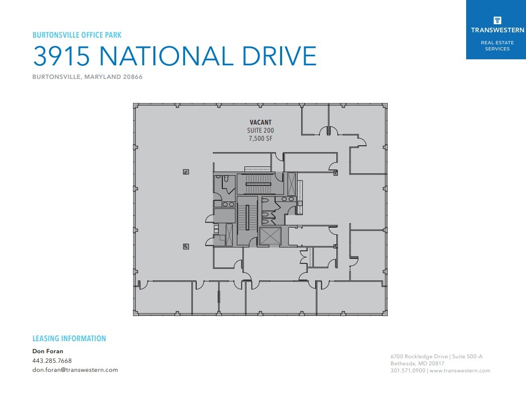 3901 National Dr, Burtonsville, MD à louer Plan d’étage– Image 1 sur 1