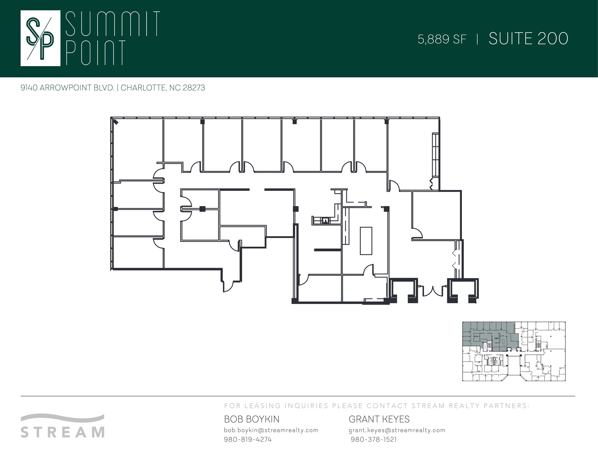 9140 Arrowpoint Blvd, Charlotte, NC à louer Plan de site– Image 1 sur 2