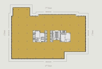 600 5th St NW, Washington, DC à louer Plan d’étage– Image 2 sur 2