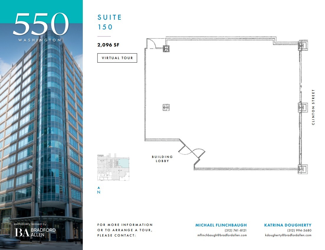 550 W Washington Blvd, Chicago, IL à louer Plan d’étage– Image 1 sur 3