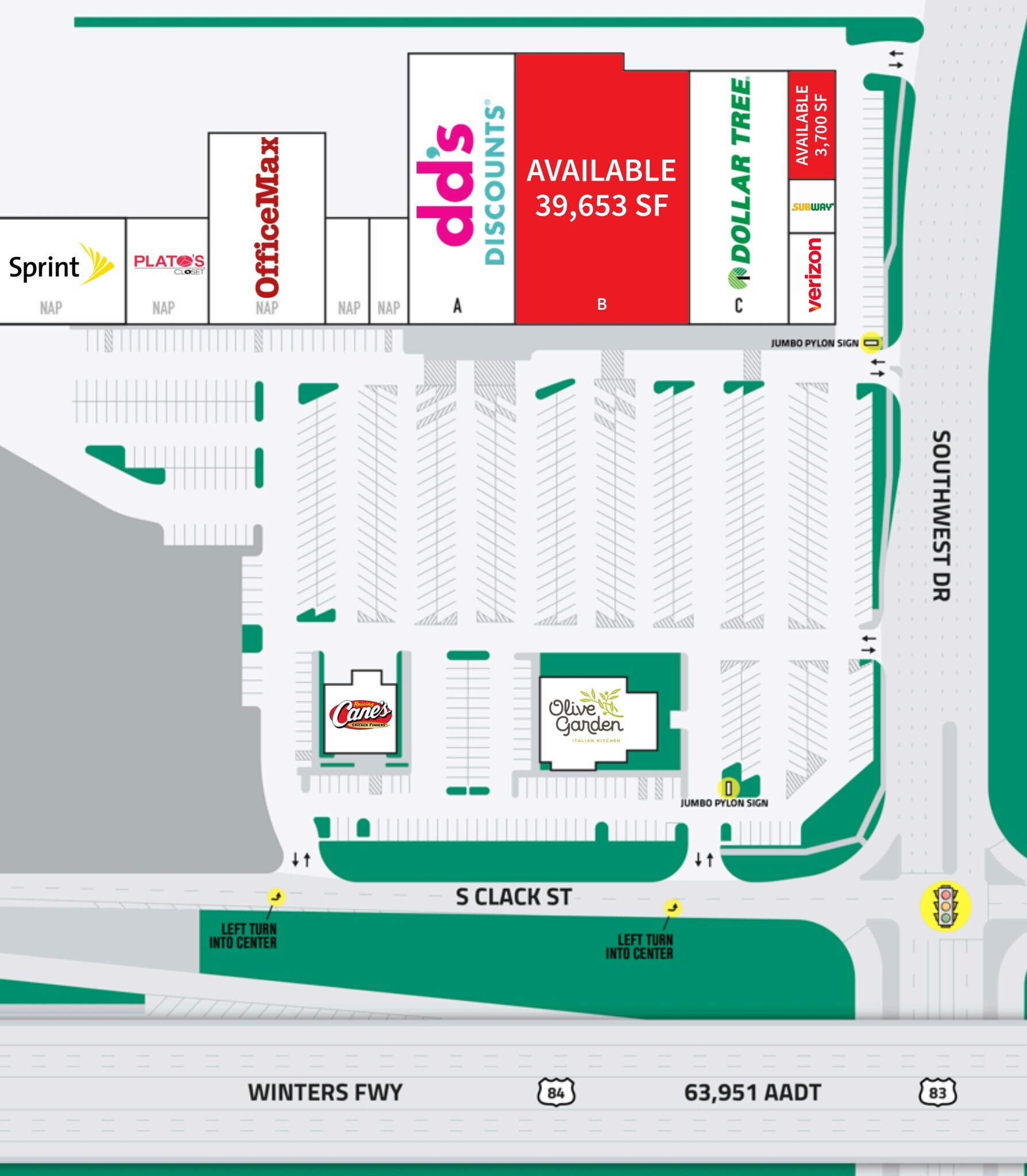 3226-3234 S Clack St, Abilene, TX à louer Plan de site– Image 1 sur 1