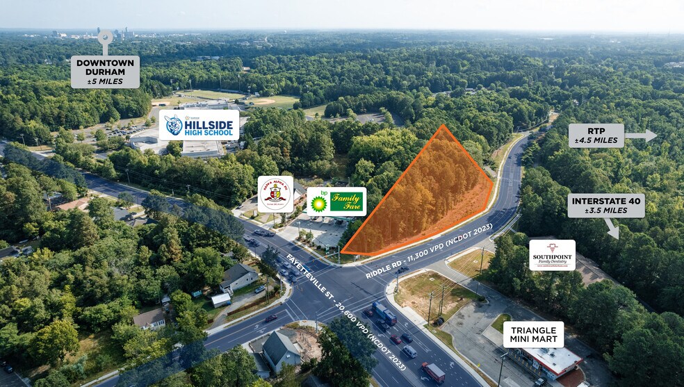 1011 Riddle Rd, Durham, NC à louer - Aérien – Image 2 sur 6