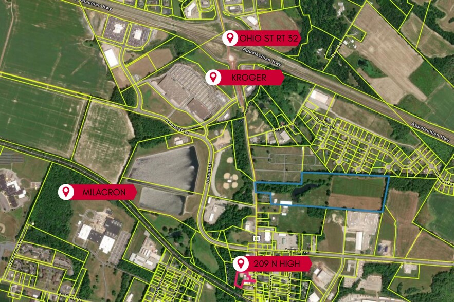 209 N High St, Mount Orab, OH à vendre - Aérien – Image 1 sur 6