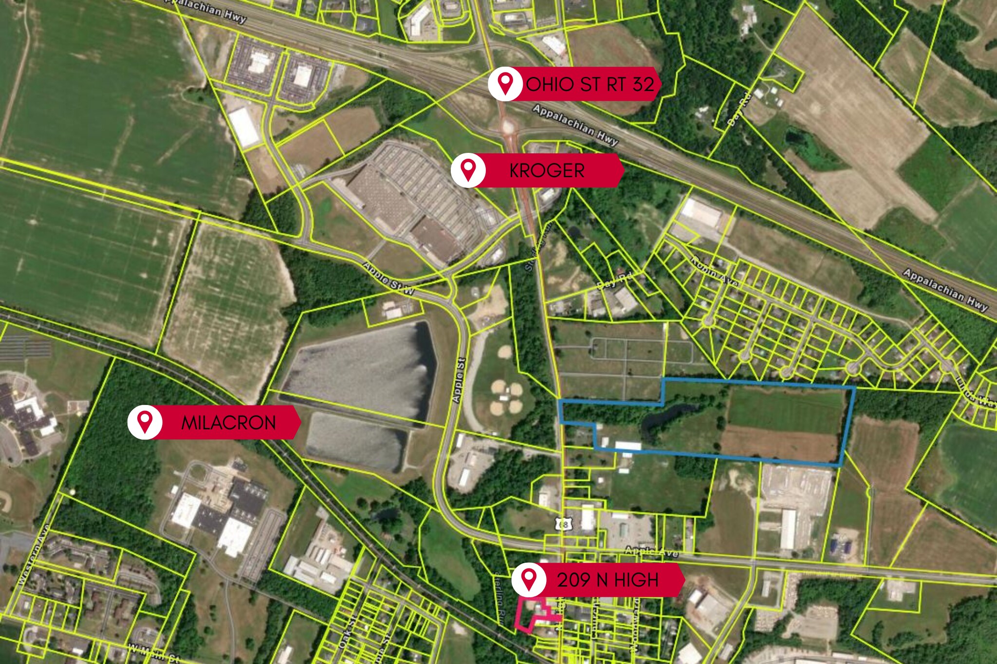 209 N High St, Mount Orab, OH à vendre Aérien– Image 1 sur 7