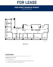 1030 W Georgia St, Vancouver, BC à louer Plan d’étage– Image 1 sur 1