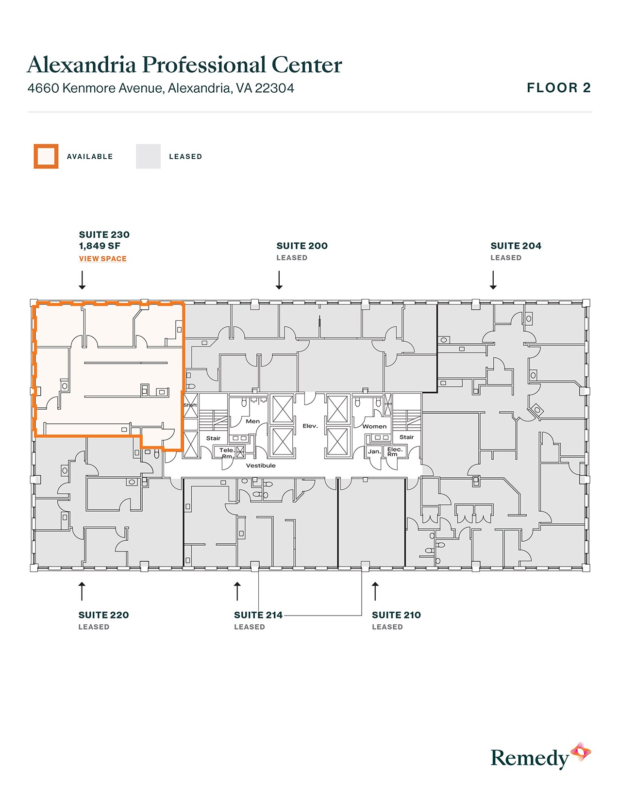 4660 Kenmore Ave, Alexandria, VA à louer Plan d’étage– Image 1 sur 1