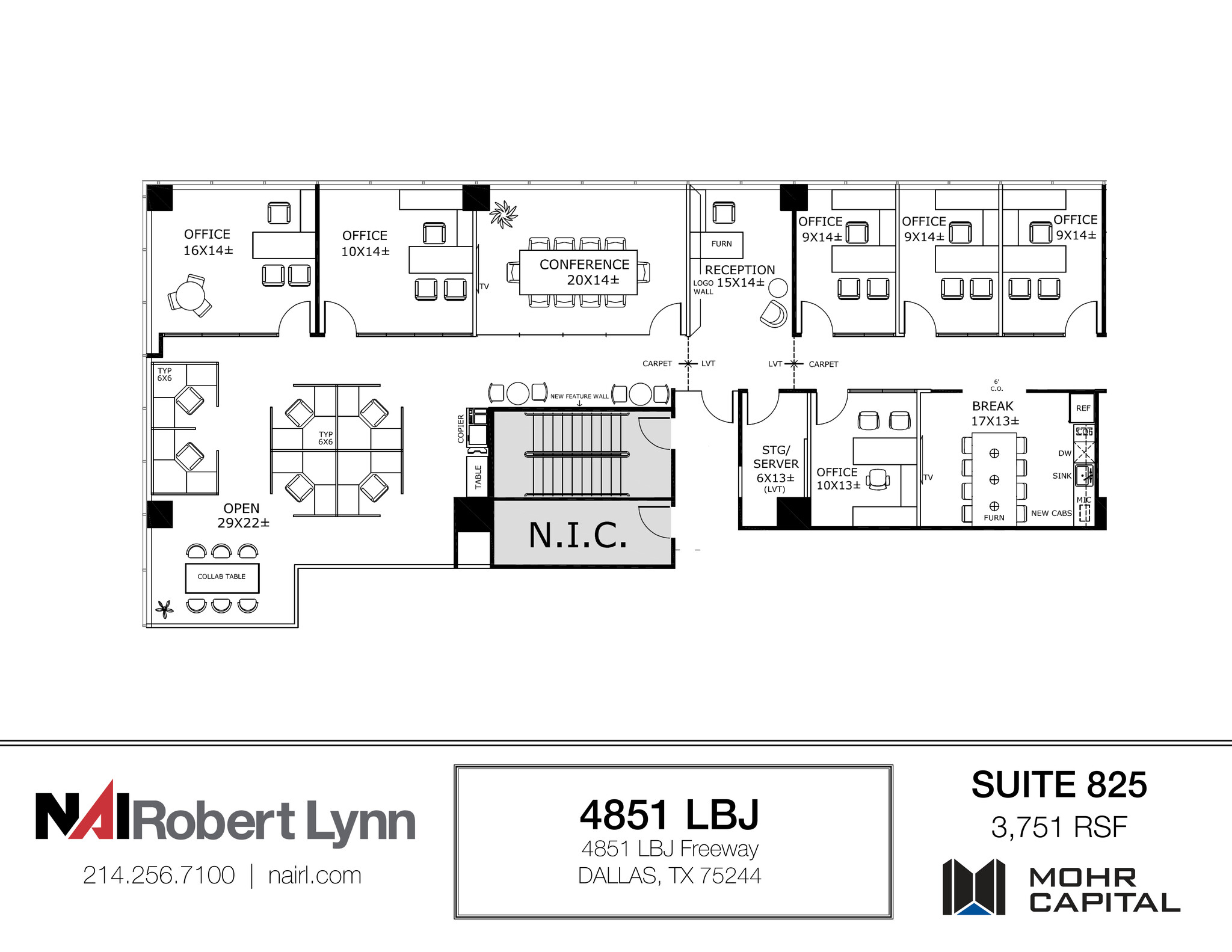 4851 Lyndon B Johnson Fwy, Dallas, TX à louer Plan d’étage– Image 1 sur 1