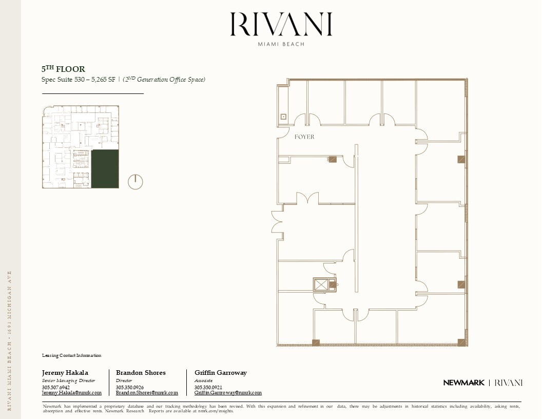 1691 Michigan Ave, Miami Beach, FL à louer Plan d’étage– Image 1 sur 1