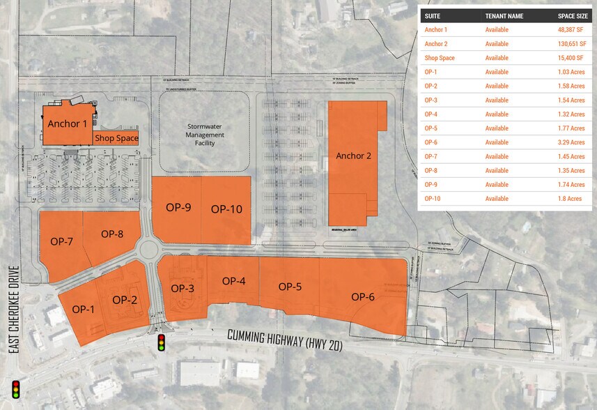 8181 Cumming Hwy, Canton, GA à louer - Plan de site – Image 3 sur 3