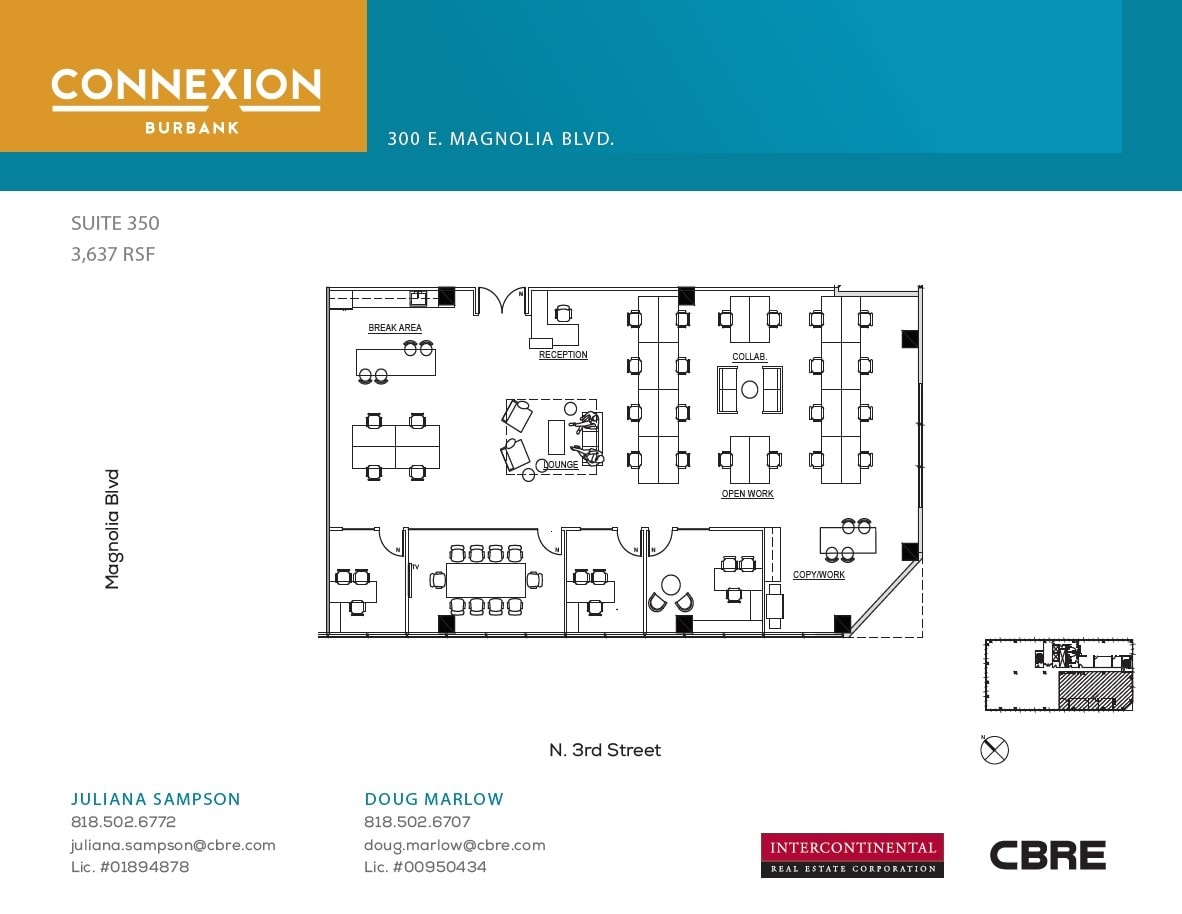 333 N Glenoaks Blvd, Burbank, CA à louer Plan d’étage– Image 1 sur 2