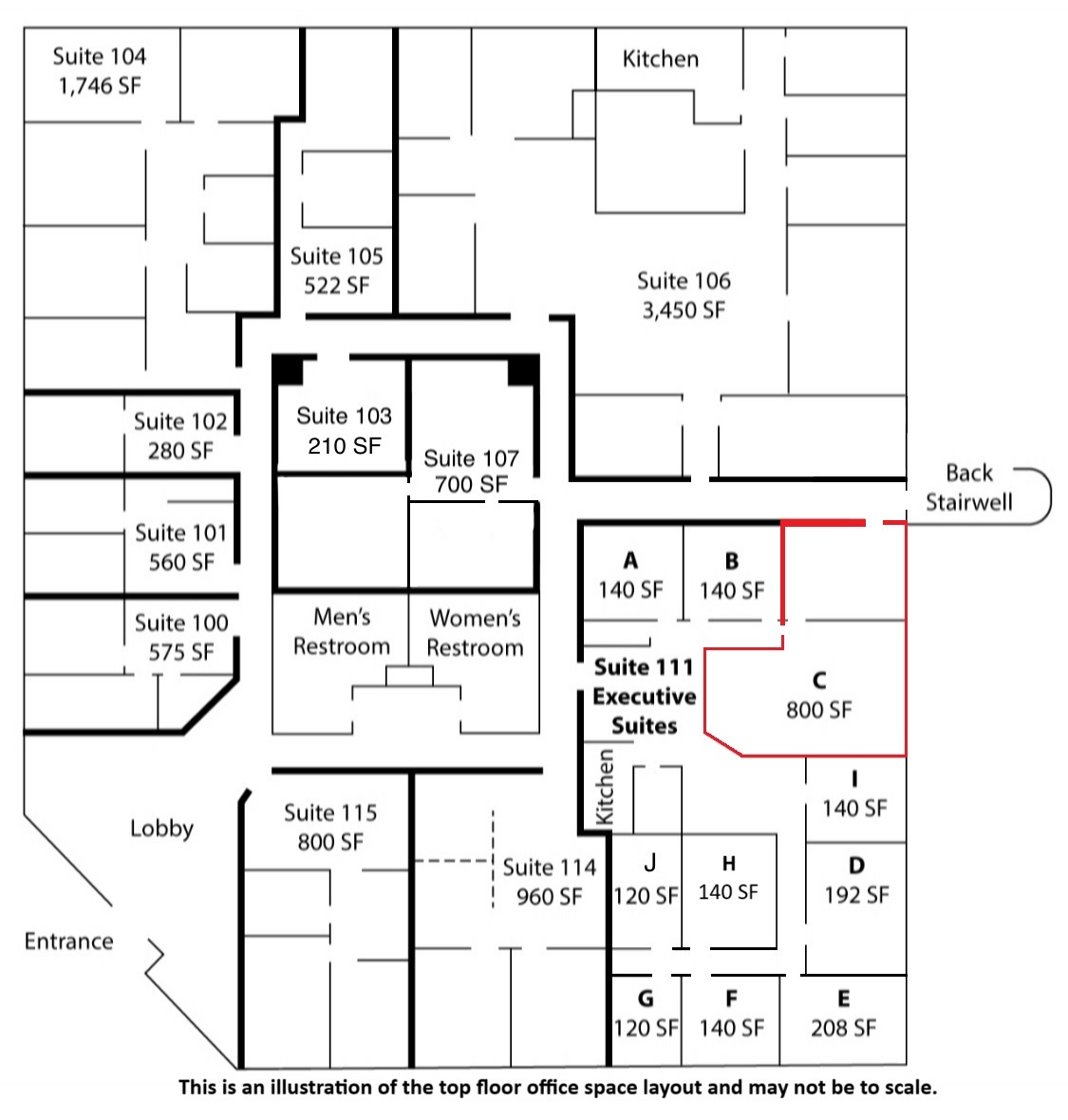 7950 S Lincoln St, Littleton, CO à louer Plan d’étage– Image 1 sur 1