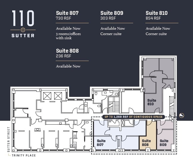 110 Sutter St, San Francisco, CA à louer Plan d’étage– Image 1 sur 1