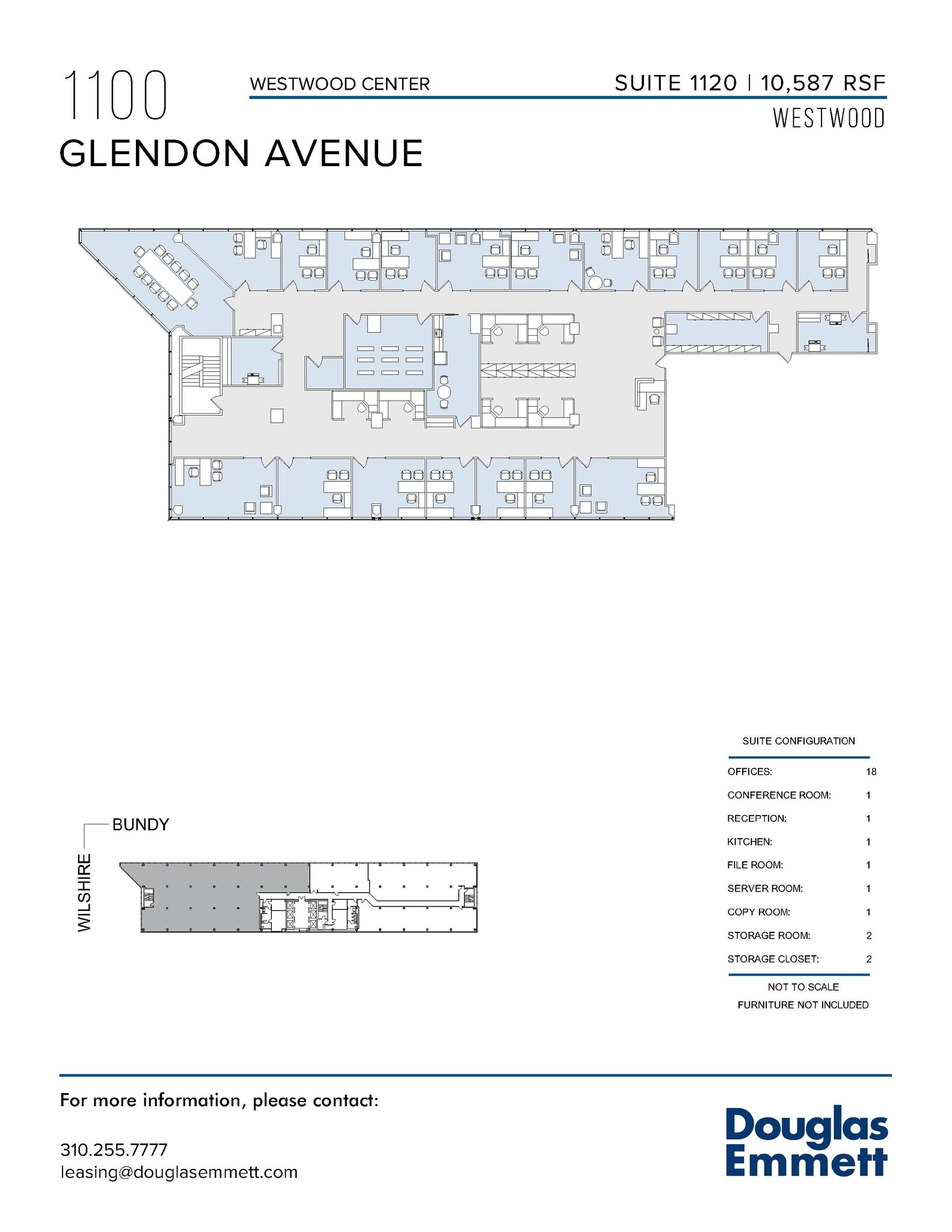 1100 Glendon Ave, Los Angeles, CA à louer Plan d’étage– Image 1 sur 1