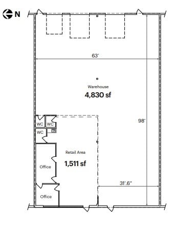 4919-6230 61 Av SE, Calgary, AB à louer Plan d’étage– Image 1 sur 1