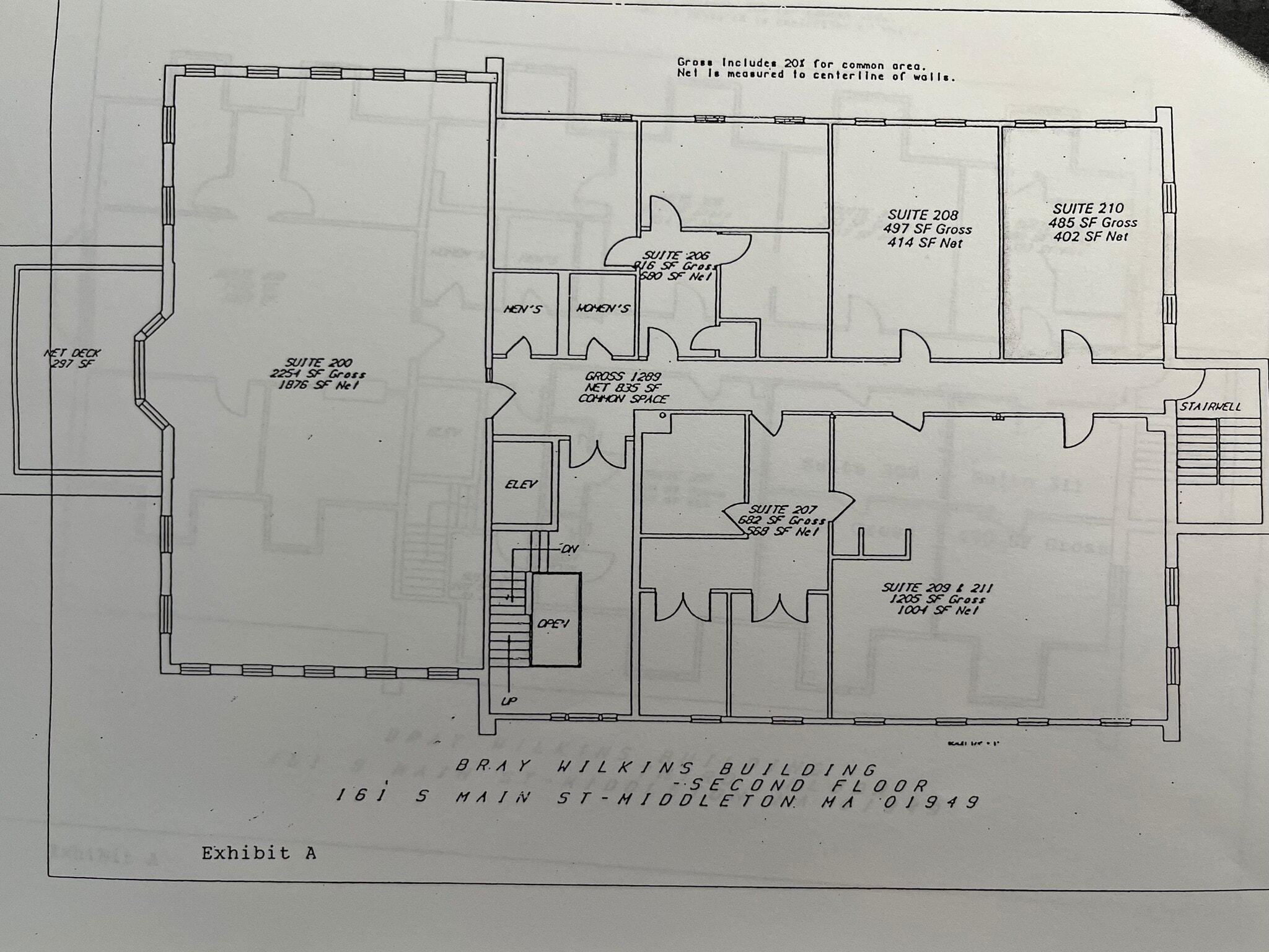 161 S Main St, Middleton, MA à louer Plan d’étage– Image 1 sur 1