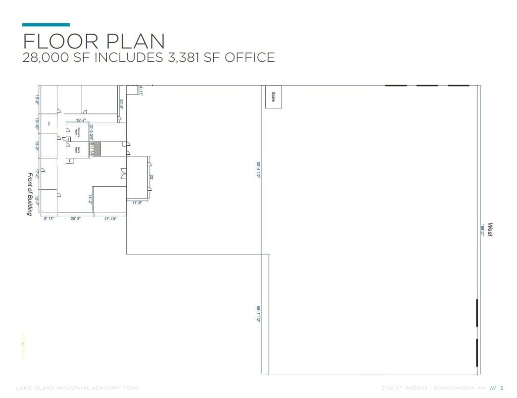 2150 Fifth Ave, Ronkonkoma, NY à louer Plan d’étage– Image 1 sur 2