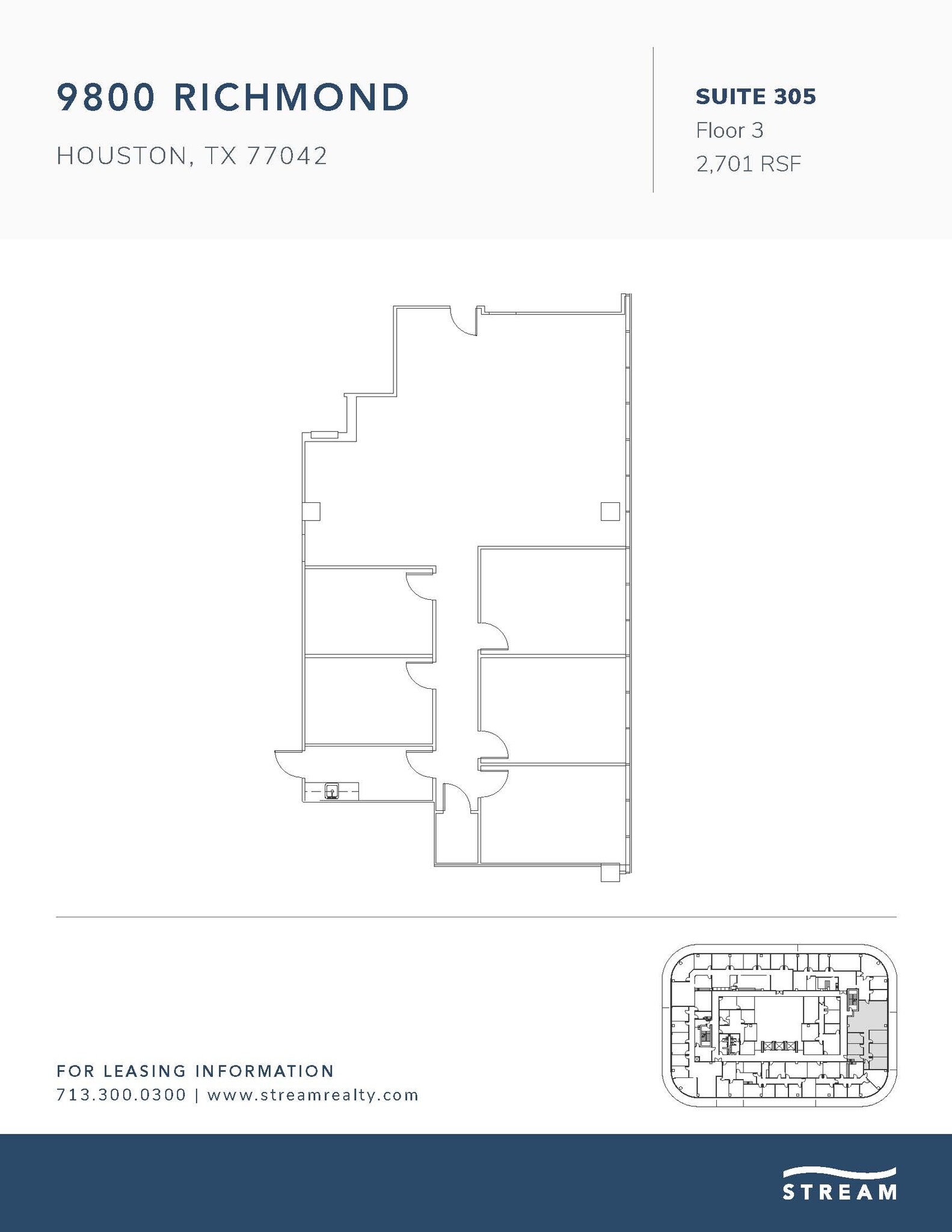 9800 Richmond Ave, Houston, TX à louer Plan d’étage– Image 1 sur 1