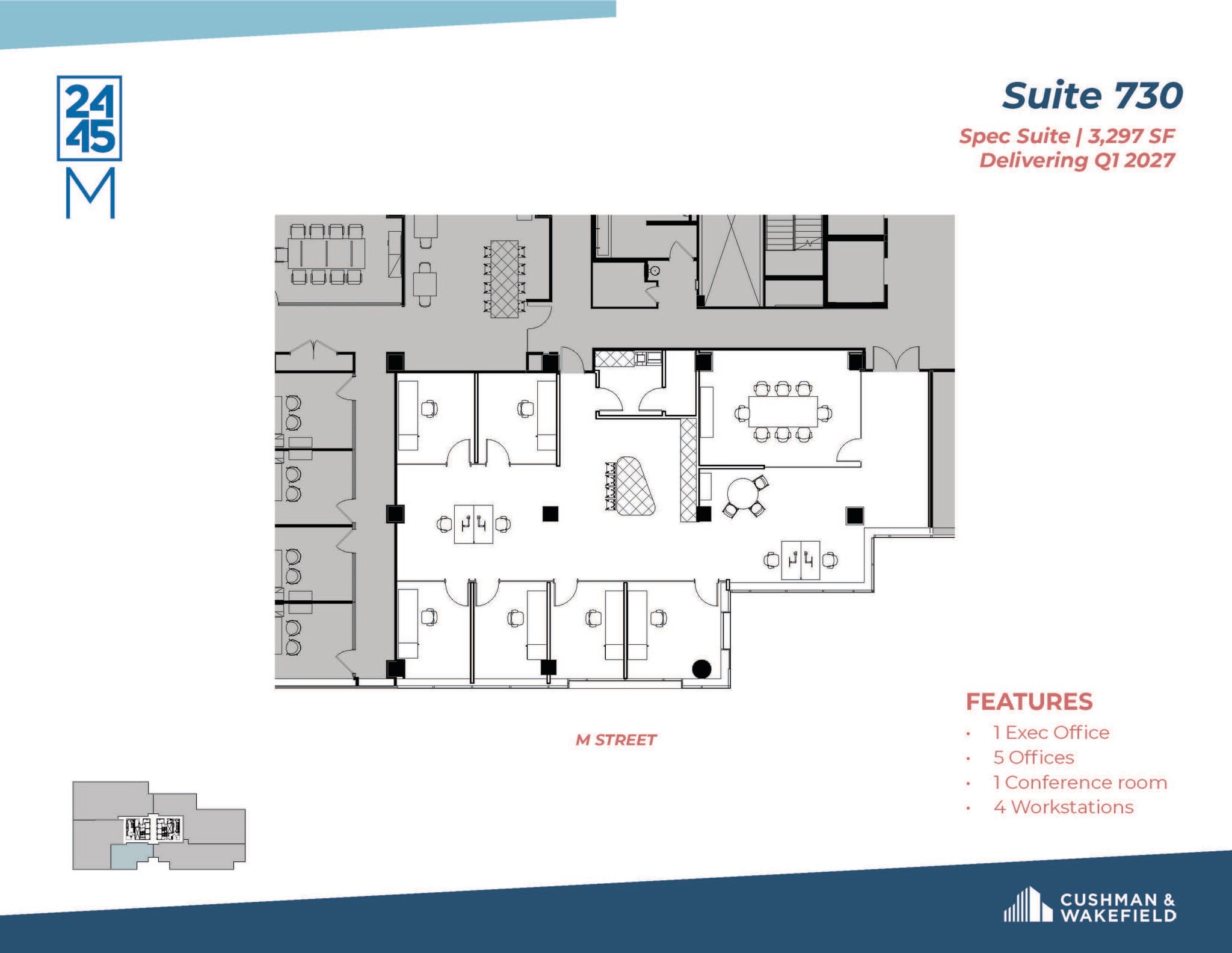 2445 M St NW, Washington, DC à louer Plan d’étage– Image 1 sur 1