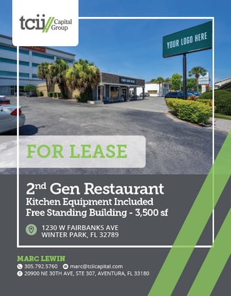 Plus de détails pour 1230 W Fairbanks Ave, Winter Park, FL - Local commercial à louer