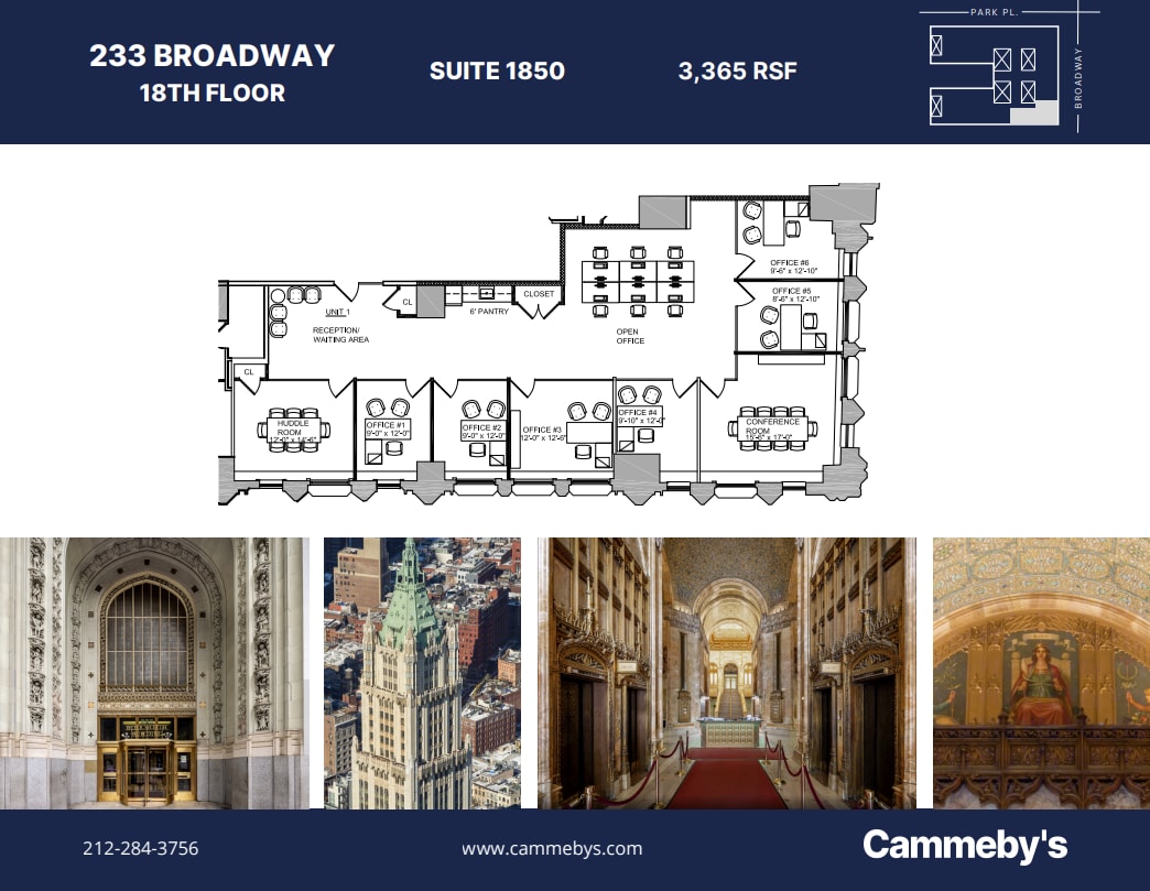 233 broadway, New York, NY à louer Plan d’étage– Image 1 sur 1