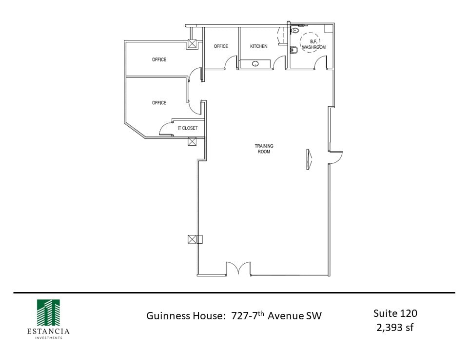 727 7th Ave SW, Calgary, AB à louer Plan d’étage– Image 1 sur 8