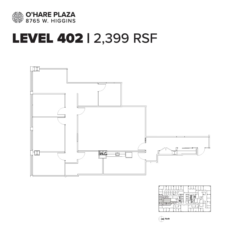 8765 W Higgins Rd, Chicago, IL à louer Plan d’étage– Image 1 sur 1
