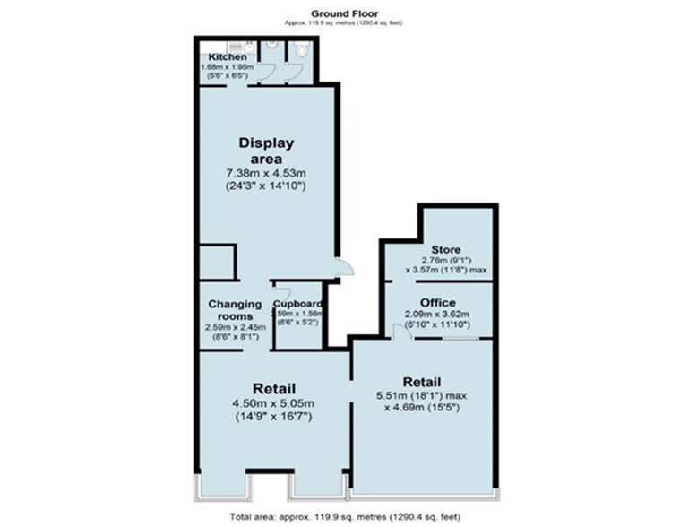 92-92A Long St, Atherstone à vendre - Plan d’étage – Image 3 sur 3