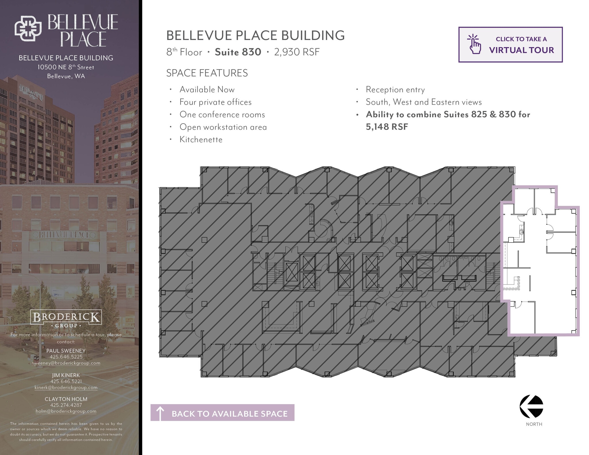 10500 NE 8th St, Bellevue, WA à louer Plan d’étage– Image 1 sur 1