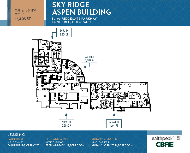 10535 Park Meadows Blvd, Lone Tree, CO à louer Plan d’étage– Image 1 sur 2
