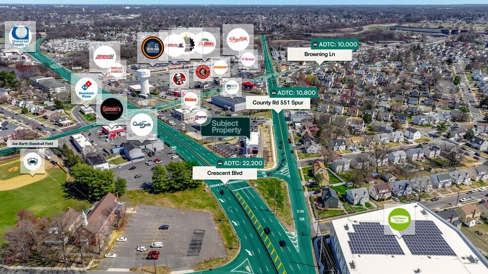 600 Crescent Boulevard, Brooklawn, NJ à vendre - Aérien – Image 2 sur 3