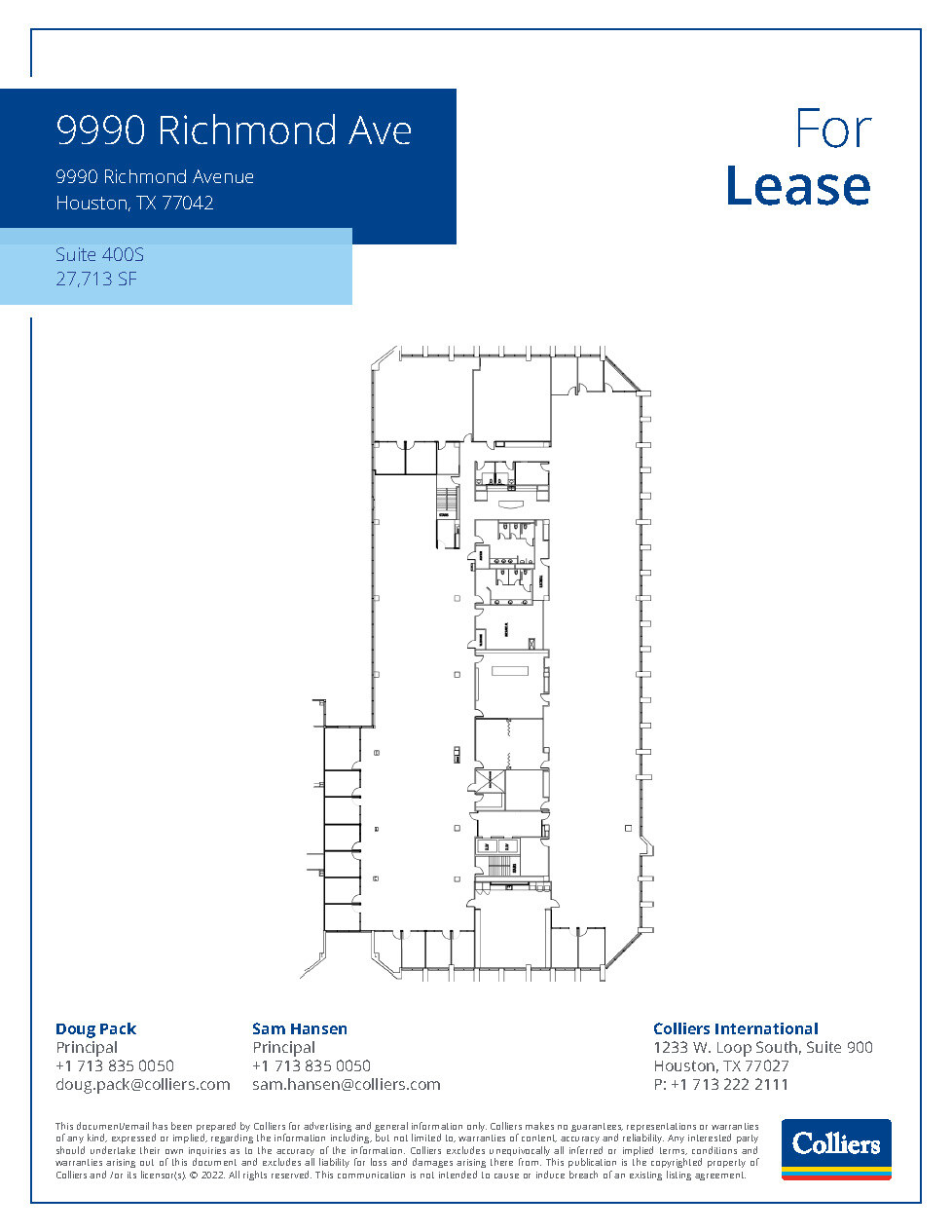 9990 Richmond Ave, Houston, TX à louer Plan d’étage– Image 1 sur 1