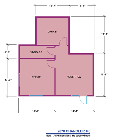 2670 Chandler Ave, Las Vegas, NV à louer Plan d’étage– Image 1 sur 1