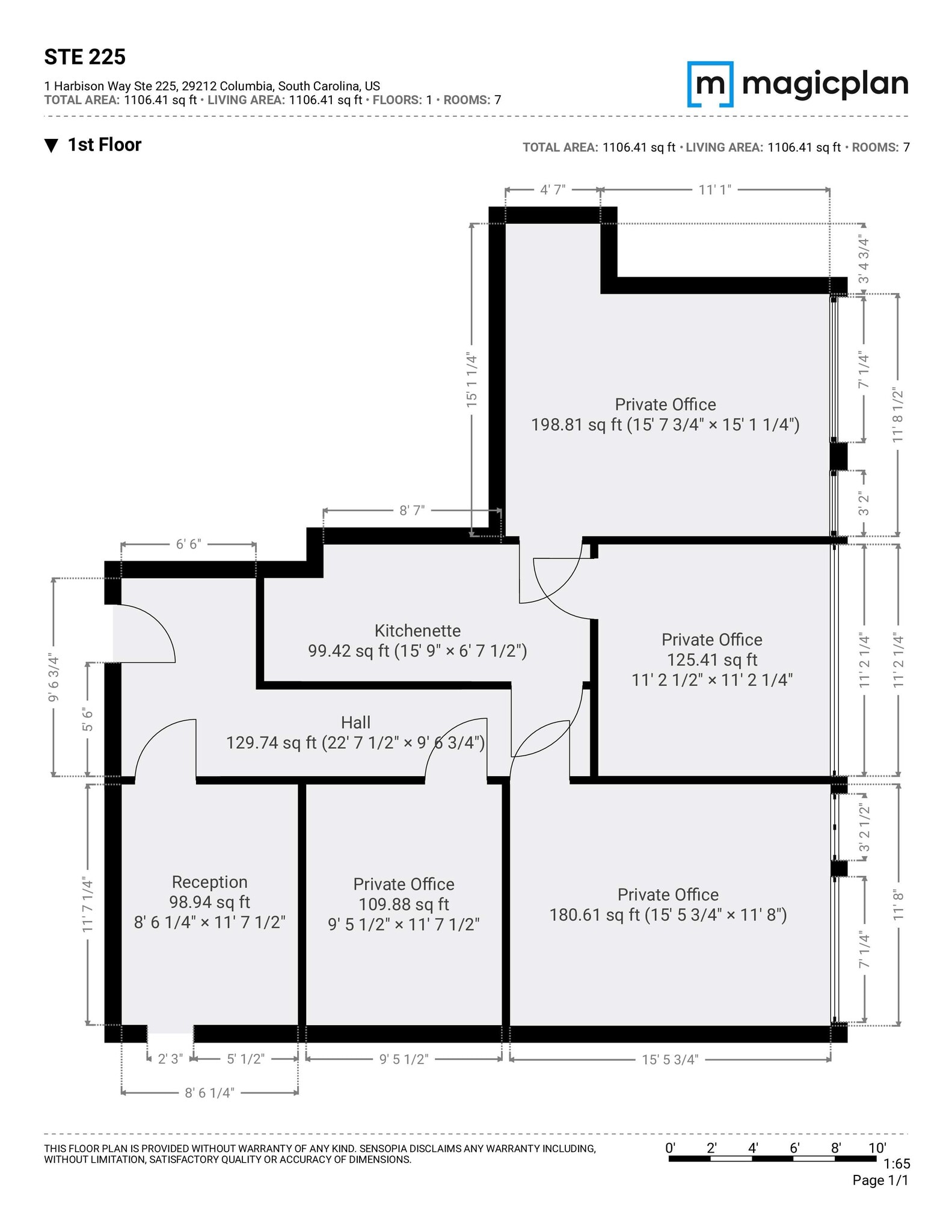 1 Harbison Way, Columbia, SC à louer Plan d’étage– Image 1 sur 5