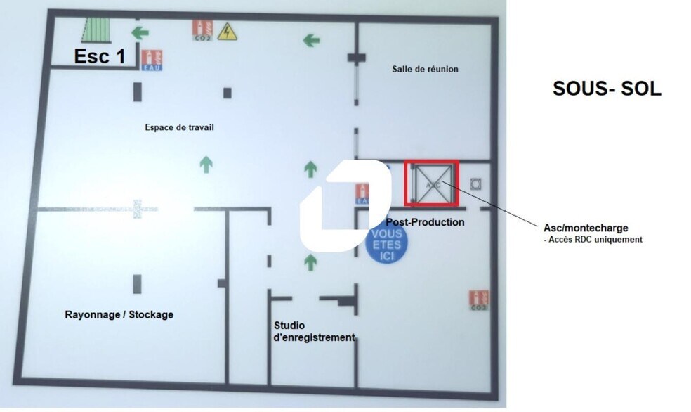 Bureau dans Paris à vendre - Plan d’étage – Image 3 sur 3