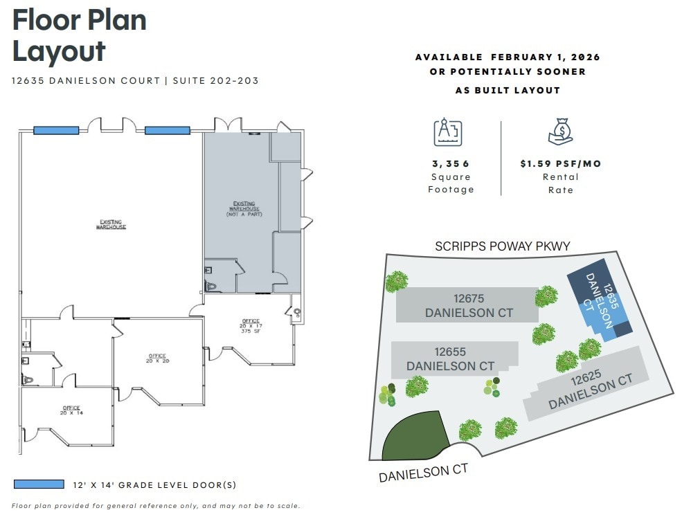 12625 Danielson Ct, Poway, CA à louer Plan d’étage– Image 1 sur 1