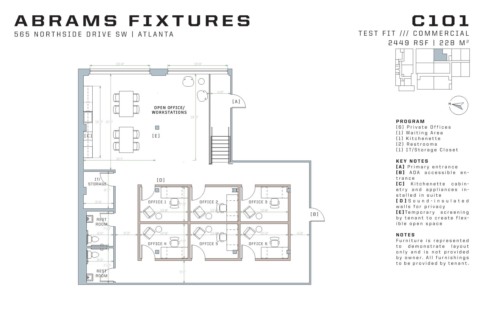 565 Northside Dr, Atlanta, GA à louer Plan d’étage– Image 1 sur 1